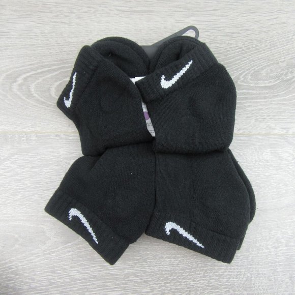 Nike Everyday Cushioned Low Socks Black 6 Pack Women's 6-10 / Youth 5Y-7Y NEW - Picture 7 of 9